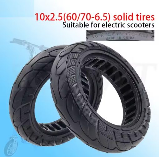 10X2.5 (60/70-6.5) solid tire without installation Suitable for electric scooters