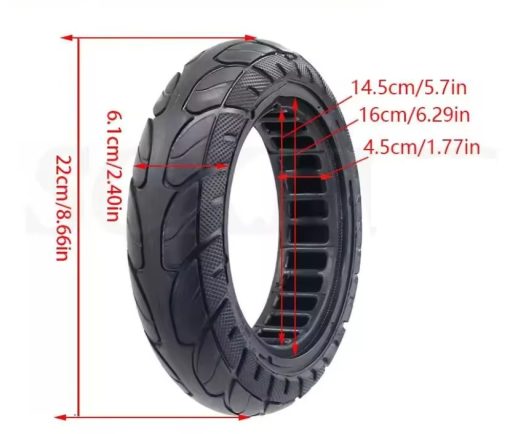10X2.5 (60/70-6.5) solid tire without installation Suitable for electric scooters - Image 4