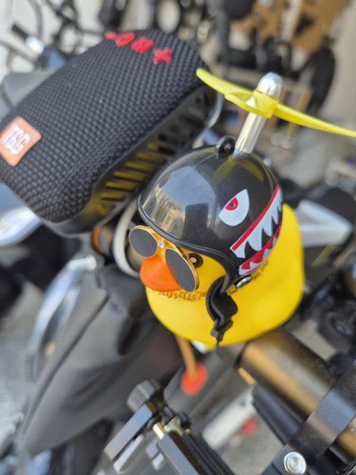 Duck ornament - On steering wheel or docking. Wind propeller flow
