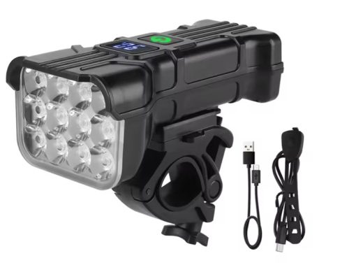 Bright Light Front bicycle with usb charger. Adjustable on front steering wheel