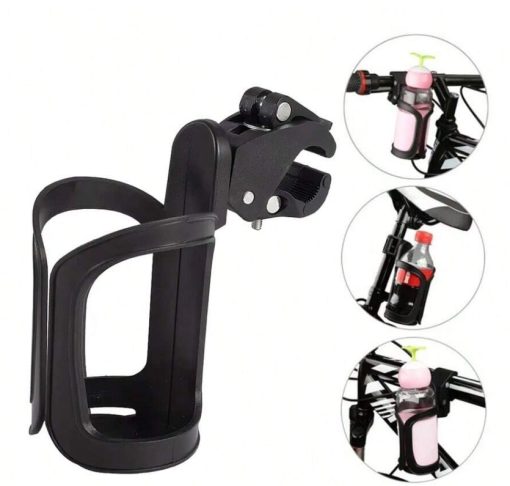 360 Degree Rotating Cup Holder For Bicycles, Mountain Bikes, Strollers, And Wheelchairs - Anti-Slip Bottle Rack