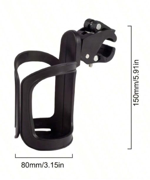 360 Degree Rotating Cup Holder For Bicycles, Mountain Bikes, Strollers, And Wheelchairs - Anti-Slip Bottle Rack - Image 3
