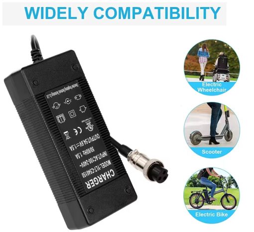 54.6V 2A Power Supply Adapter Charger 3 Prong Jack GX16 for 48v Health Care 13S Lithium battery Charger