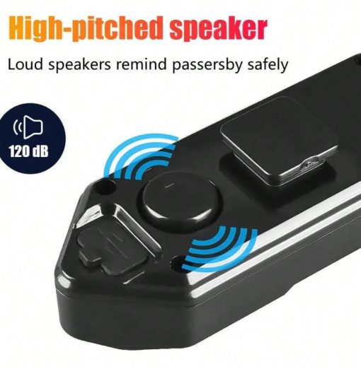 Wireless Remote Control Steering Tail Light, USB Rechargeable Waterproof Night Riding LED Bicycle Bell Warning Light - Image 5