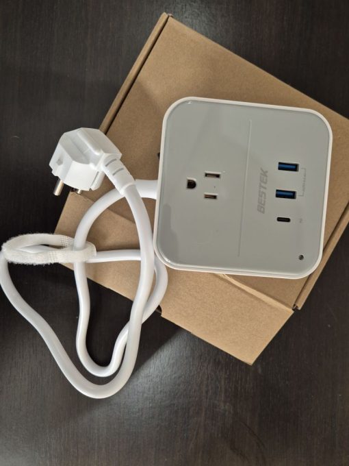 BESTEK 2000W Voltage Converter US to Europe 220V to 110V Converter Pure Sine Wave with PD 35W USB-C for Hair Dryer/Curling Iron/Phone Travel Adapter for Europe/Italy/France (White)